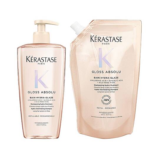 Kerastase Elektriklenmeye Eğilimli Saçlar İçin Parlaklık Veren Yeniden Doldurulabilir Şampuan Kiti