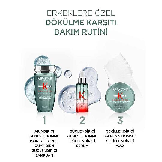 Kerastase Genesis Homme Bain de Force Quotidien Güçlendirici Şampuan 250 ml - 3