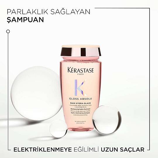 Kerastase Gloss Absolu Bain Hydra-Glaze Elektriklenmeye Eğilimli Saçlar İçin Parlaklık Veren Şampuan 250 ml - 7