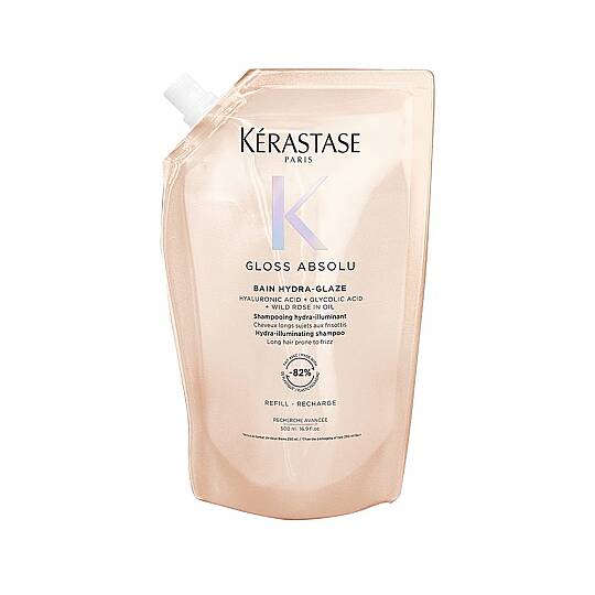 Kerastase Gloss Absolu Bain Hydra-Glaze Elektriklenmeye Meyilli Uzun Saçlar İçin Yeniden Doldurulabilir Şampuan Paketi 500 ml