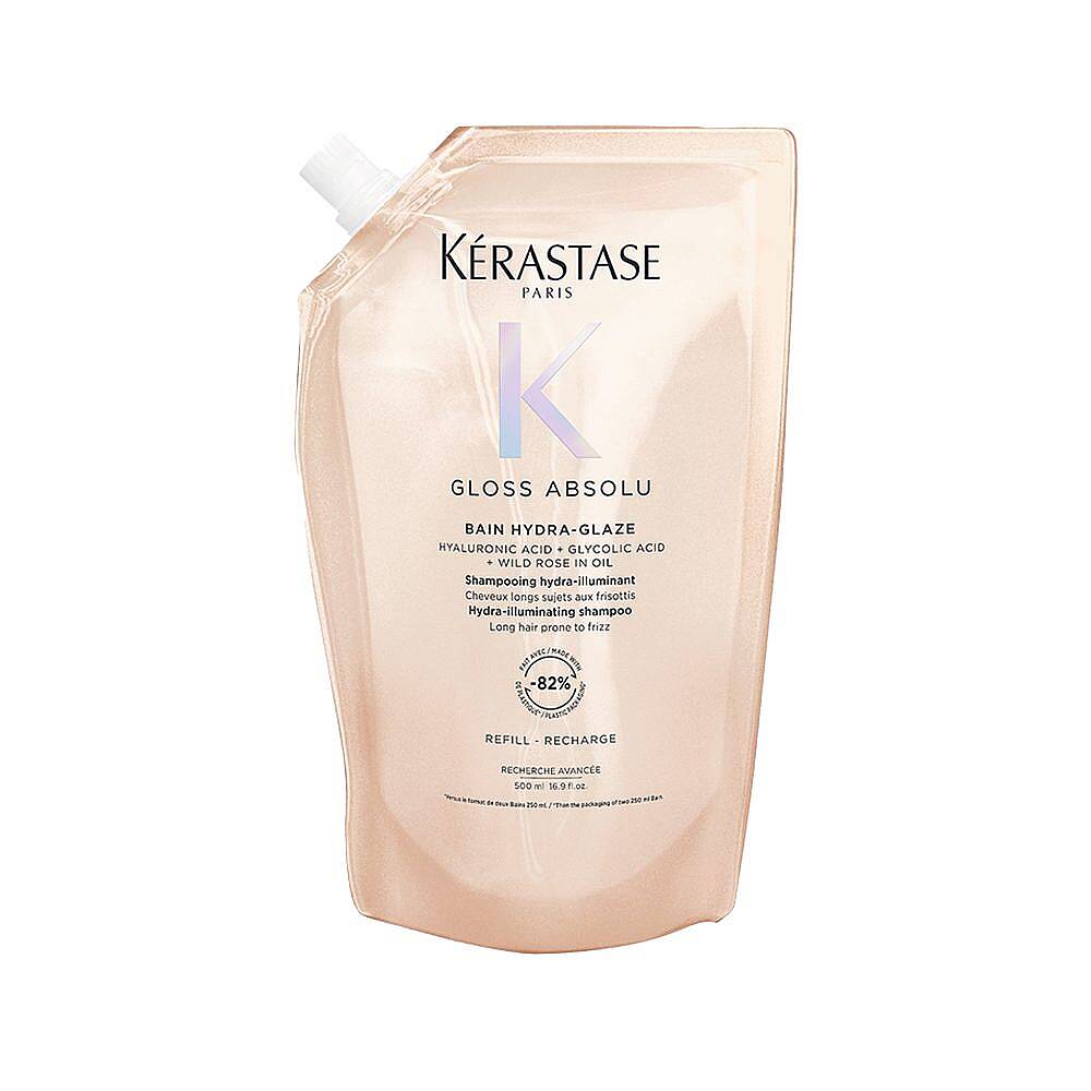 Kerastase Gloss Absolu Bain Hydra-Glaze Elektriklenmeye Meyilli Uzun Saçlar İçin Yeniden Doldurulabilir Şampuan Paketi 500 ml - 1
