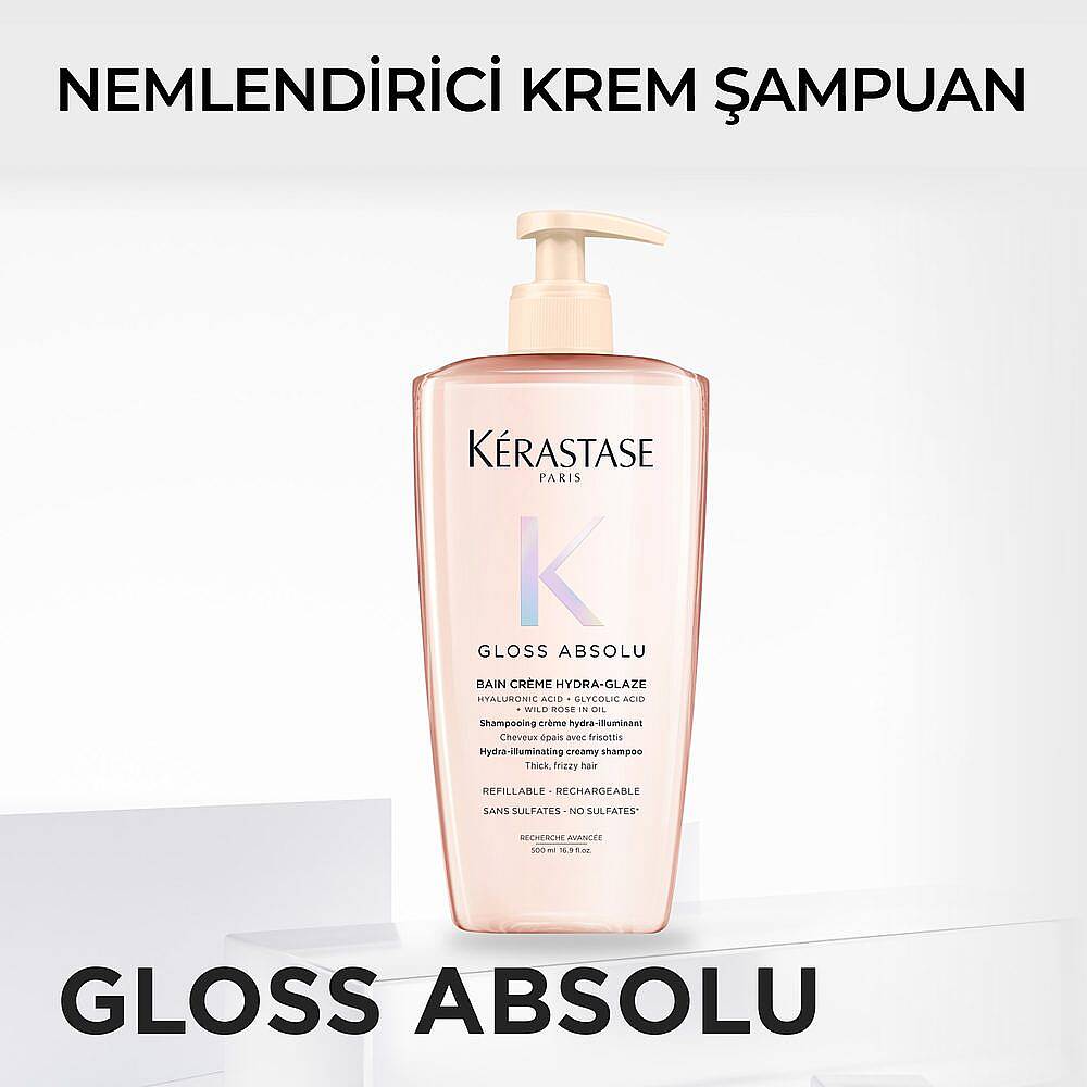 Kerastase Gloss Absolu Kalın Telli ve Elektriklenmeye Eğilimli Saçlar İçin Nemlendiren ve Parlaklık Artıran Kremsi Şampuan 500 ml - 5