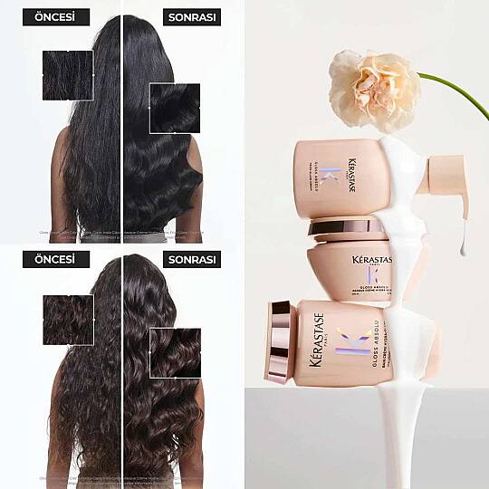 Kerastase Gloss Absolu Kalın Telli ve Elektriklenmeye Eğilimli Saçlar İçin Nemlendiren ve Parlaklık Artıran Kremsi Şampuan 500 ml - 4