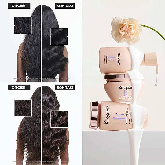 Kerastase Gloss Absolu Kalın Telli ve Elektriklenmeye Eğilimli Saçlar İçin Nemlendiren ve Parlaklık Artıran Kremsi Şampuan Refill 500 ml - 3