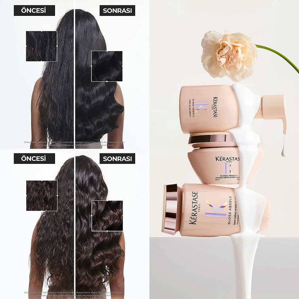 Kerastase Gloss Absolu Kalın Telli ve Elektriklenmeye Eğilimli Saçlar İçin Nemlendiren ve Parlaklık Artıran Kremsi Şampuan Refill 500 ml - 3