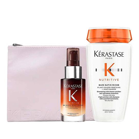Kerastase Nemlendirici Bakım Seti ve Pink Flat Pouch