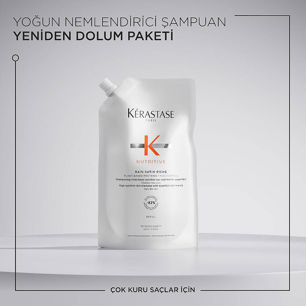 Kerastase Nutritive Bain Satin Riche Yoğun Nemlendirici Şampuan Refill 500 ml - 3