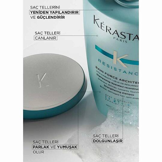 Kerastase Resistance Bain Force Architecte Yıpranmış Saçlar İçin Onarıcı Şampuan 250 ml - 6