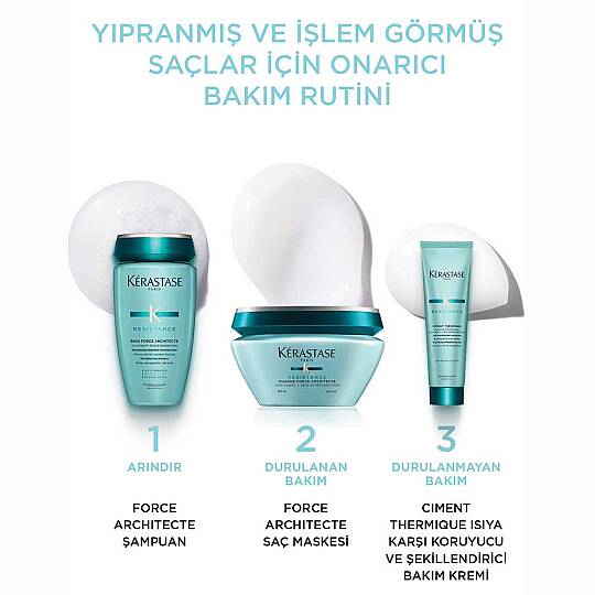 Kerastase Resistance Bain Force Architecte Yıpranmış Saçlar İçin Onarıcı Şampuan 250 ml - 4