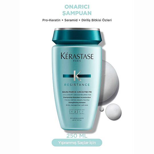 Kerastase Resistance Bain Force Architecte Yıpranmış Saçlar İçin Onarıcı Şampuan Seti - 4