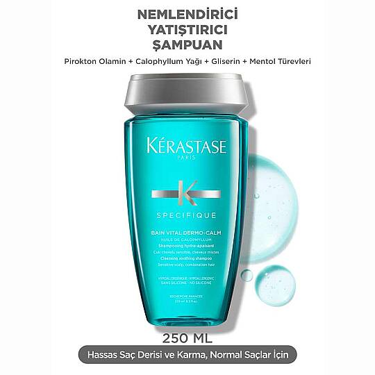Kerastase Specifique Bain Vital Dermocalm Yağlı Saç Derisi için Hassasiyet Karşıtı Şampuan 250 ml - 8