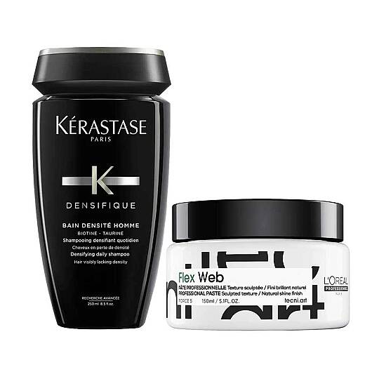 Kerastase x Loreal Professionnel Erkekler İçin Yoğunuk Kazandıran ve Şekillendirici Günlük Saç Bakım İkilisi