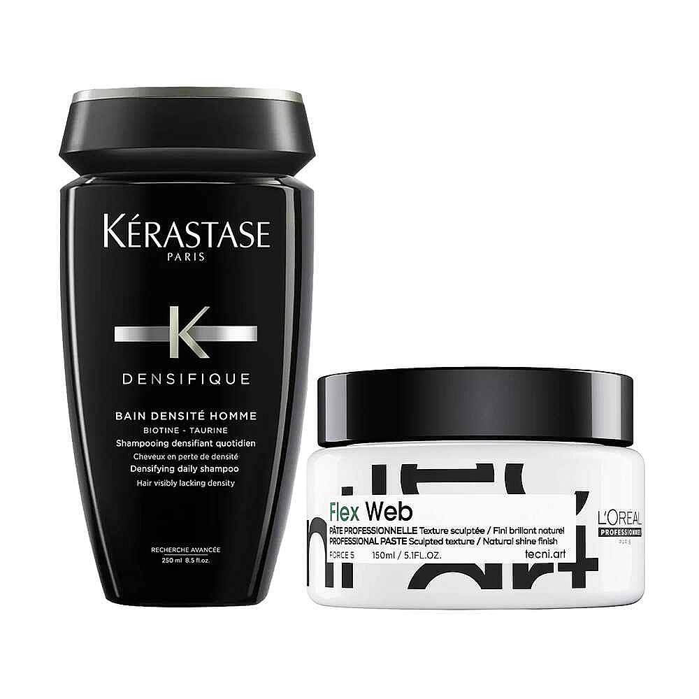 Kerastase x Loreal Professionnel Erkekler İçin Yoğunuk Kazandıran ve Şekillendirici Günlük Saç Bakım İkilisi - 1