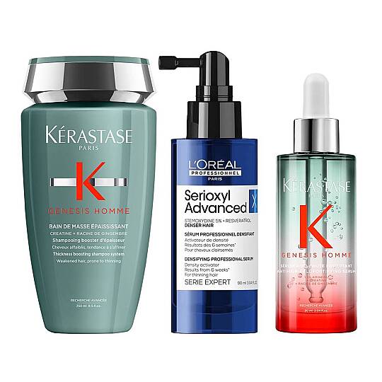 Kerastase x Loreal Professionnel Saç Dökülmesi Yaşayan ve Saç Yoğunluğu Arttırmak İsteyen Erkekler İçin Saç Bakım Seti