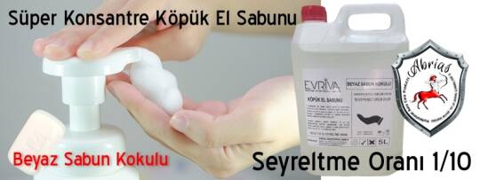 Köpük El Yıkama Sabunu Süper Konsantre 1/10 Seyreltme Beyaz Sabun Kokulu 5LT - 2
