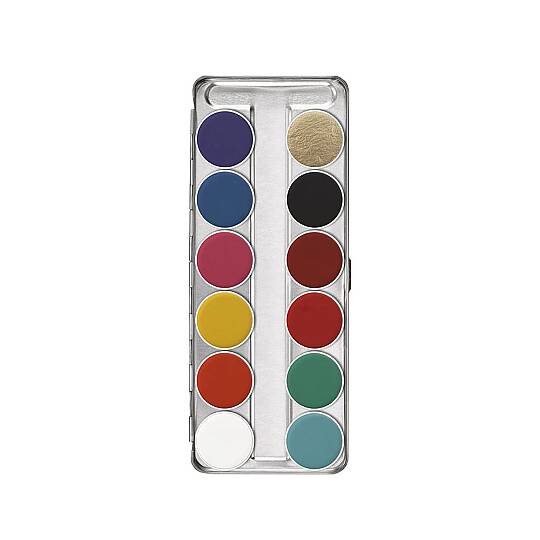 Kryolan Aquacolor Palette Profesyonel Makyaj Paleti 12 Renk FP