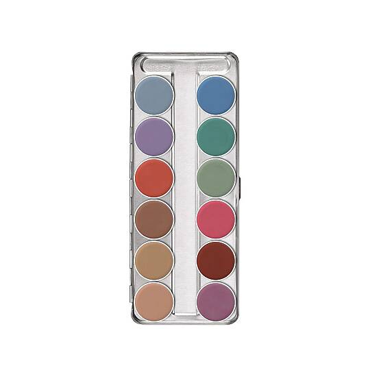 Kryolan Aquacolor Palette Profesyonel Makyaj Paleti 12 Renk P