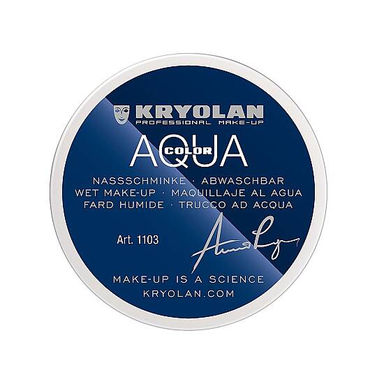 Kryolan Aquacolor Profesyonel Yüz ve Vücut Makyajı 070 Beyaz 55 ml