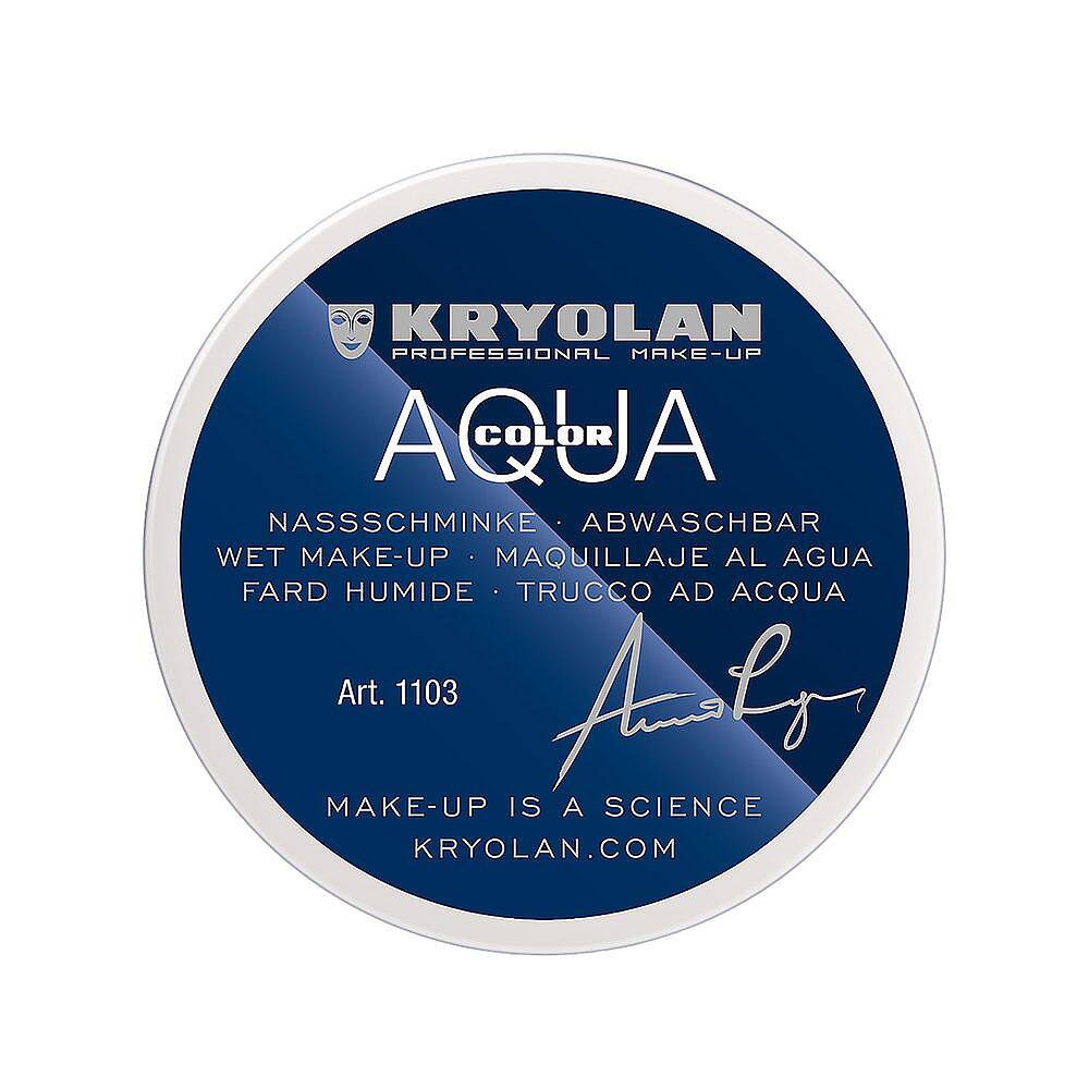 Kryolan Aquacolor Profesyonel Yüz ve Vücut Makyajı 070 Beyaz 55 ml - 1