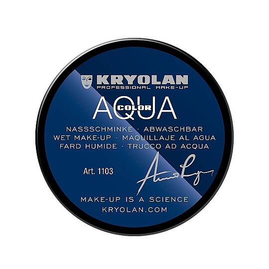 Kryolan Aquacolor Profesyonel Yüz ve Vücut Makyajı 071 Siyah 55 ml