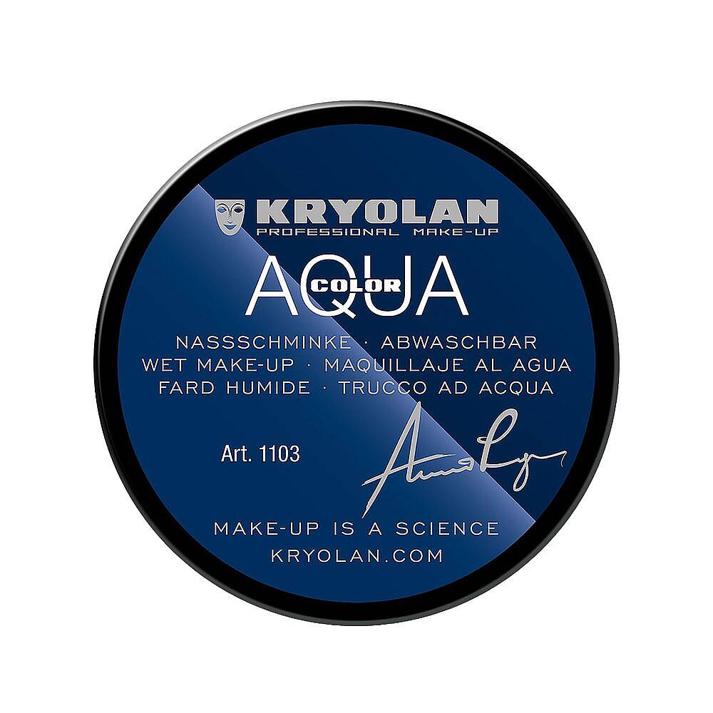 Kryolan Aquacolor Profesyonel Yüz ve Vücut Makyajı 071 Siyah 55 ml - 1