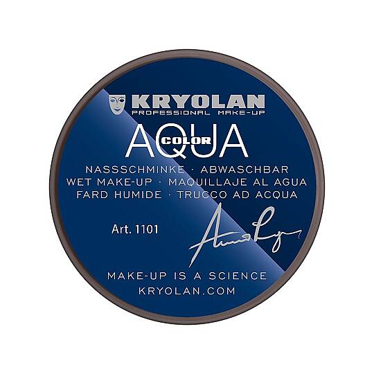 Kryolan Aquacolor Profesyonel Yüz ve Vücut Makyajı 101 Kahve 8 ml