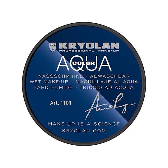 Kryolan Aquacolor Profesyonel Yüz ve Vücut Makyajı 71 Siyah 8 ml
