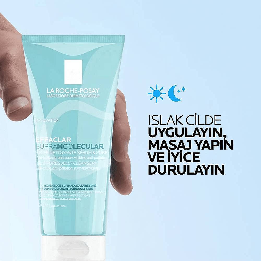 La Roche-Posay Effaclar Supramolecular Yağ ve Gözenek Dengeleyici Yüz Yıkama Jeli 200 ml - 5