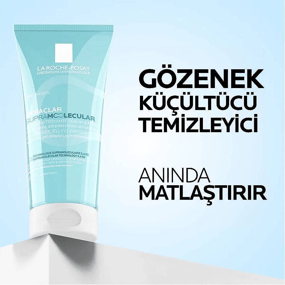 La Roche-Posay Effaclar Supramolecular Yağ ve Gözenek Dengeleyici Yüz Yıkama Jeli 200 ml - 2