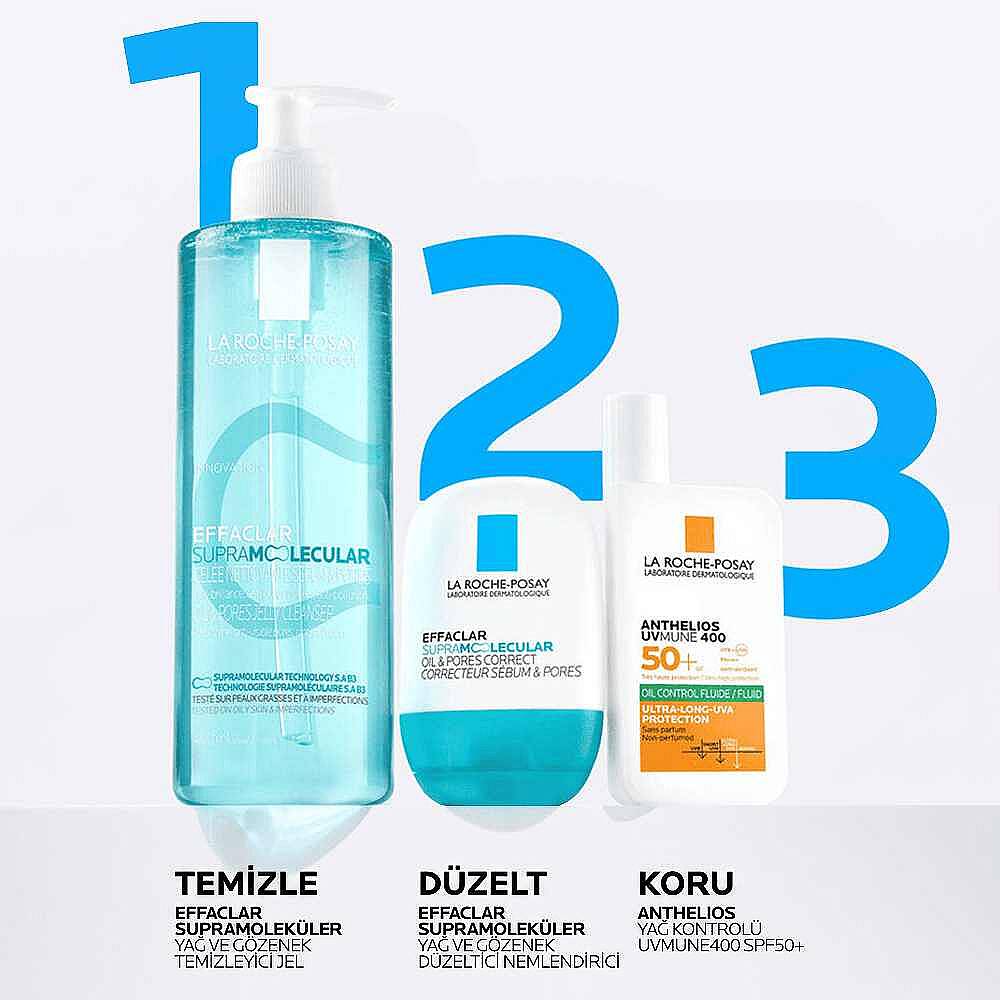 La Roche-Posay Effaclar Supramolecular Yağ ve Gözenek Dengeleyici Yüz Yıkama Jeli 400 ml - 5