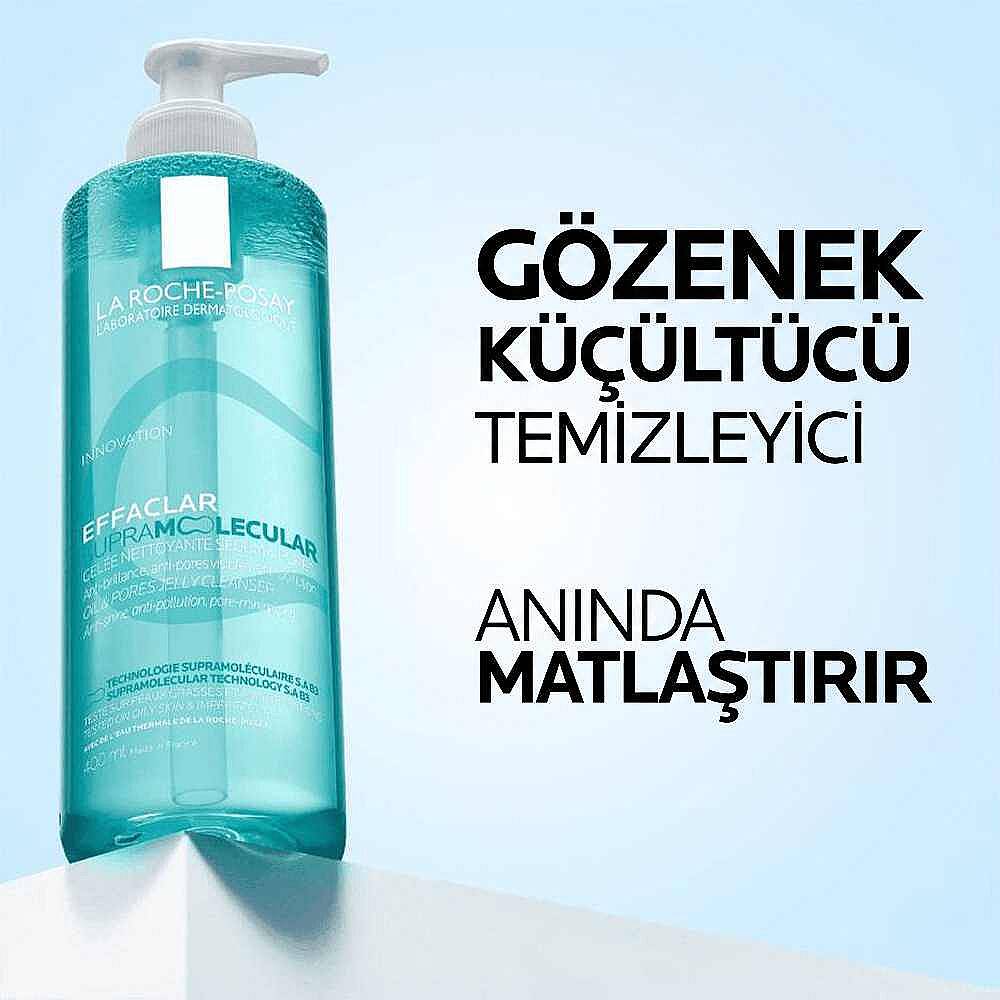 La Roche-Posay Effaclar Supramolecular Yağ ve Gözenek Dengeleyici Yüz Yıkama Jeli 400 ml - 2