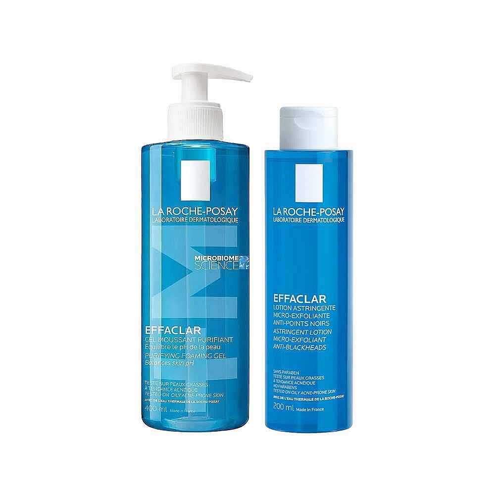 La Roche-Posay Effaclar Yağlı Ciltler İçin Nazik Temizleyici ve Gözenek Sıkılaştırıcı Set - 1