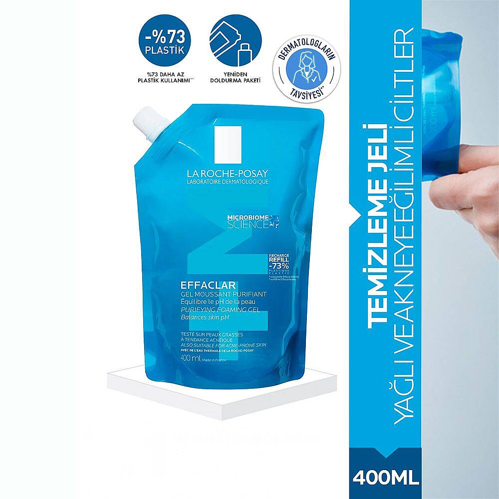 La Roche-Posay Effaclar Yağlı Ciltler için Temizleme Jeli Refill 400 ml - 2