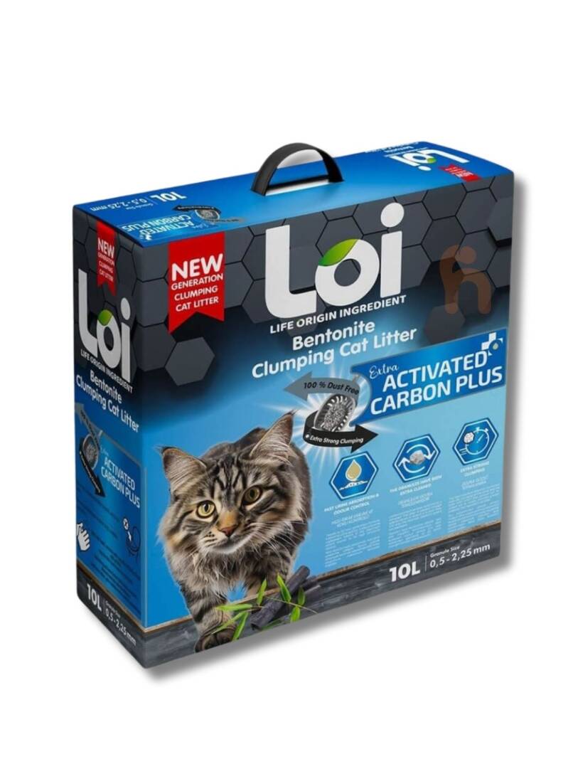 Loi Aktif Karbonlu Bentonit Kedi Kumu 10 Litre (Kutu) - 1