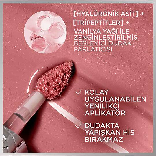 Loreal Paris Plump Ambition Hyaluron Lip Oil Besleyici ve Nemlendirici Dudak Parlatıcısı 641 Latte Glace - 8