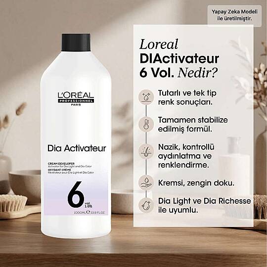 Loreal Professionnel Paris Dia Aktivatör Oksidan Krem 6 Vol. %1.8 1000 ml - 4