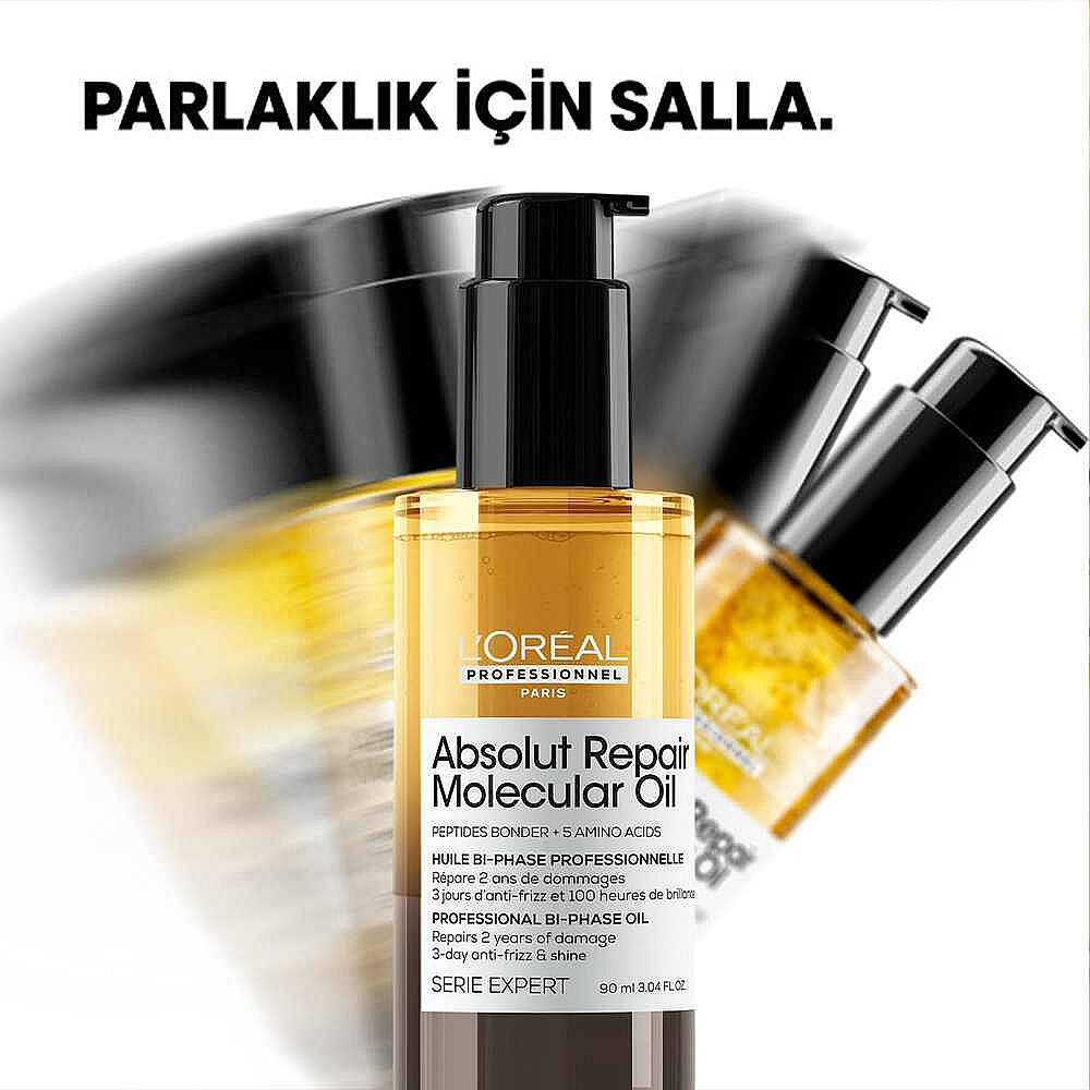 Loreal Professionnel Paris Serie Expert Absolut Repair Molecular Çift Fazlı Profesyonel Bakım Yağı 90 ml - 3