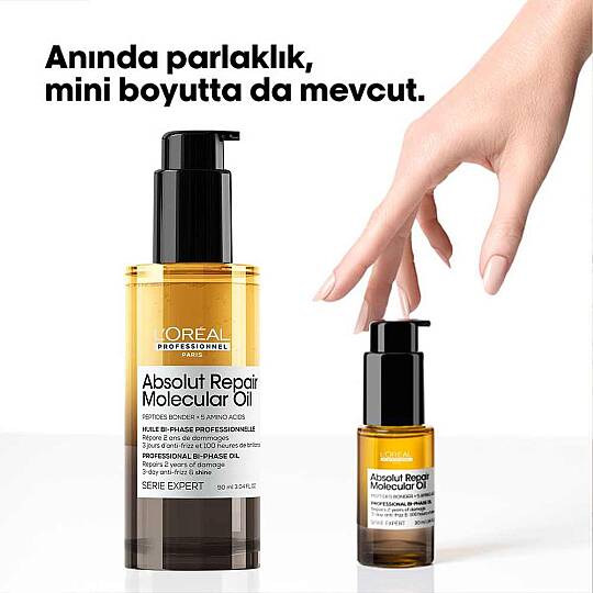 Loreal Professionnel Paris Serie Expert Absolut Repair Molecular Çift Fazlı Profesyonel Bakım Yağı 90 ml - 2
