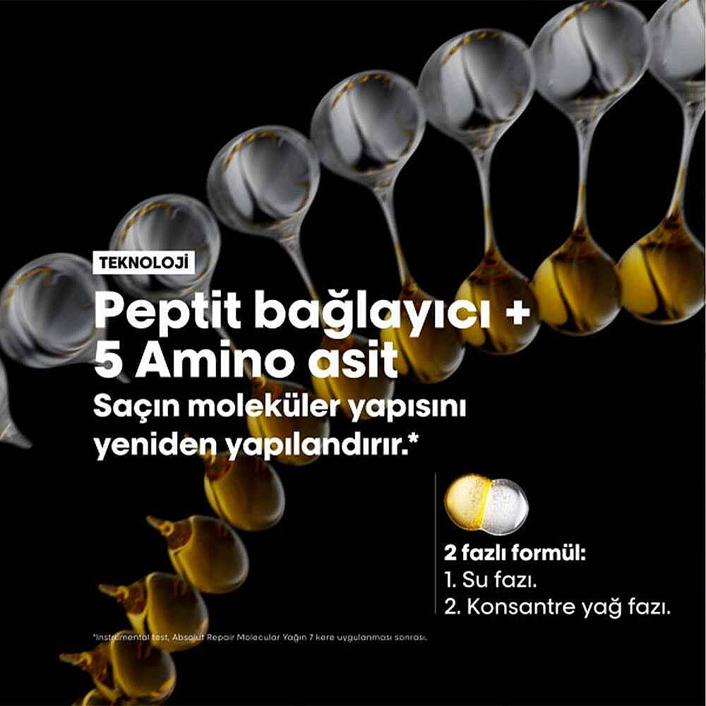 Loreal Professionnel Paris Serie Expert Absolut Repair Molecular Dual Oil Saç Bakım Yağı 30 ml - 6