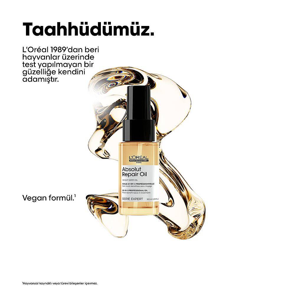 Loreal Professionnel Paris Serie Expert Absolut Repair Yıpranmış Saçlar için 10 Etkili Mucizevi Bakım Yağı 30 ml - 2