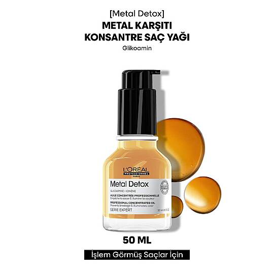 Loreal Professionnel Paris Serie Expert Metal Detox Konsantre Saç Bakım Yağı 50 ml - 7