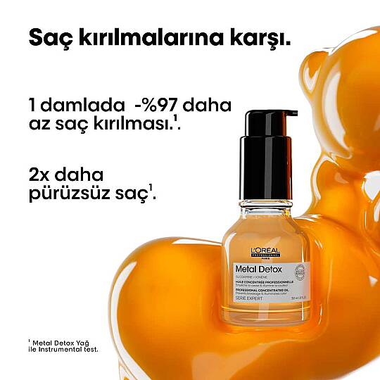 Loreal Professionnel Paris Serie Expert Metal Detox Konsantre Saç Bakım Yağı 50 ml - 6