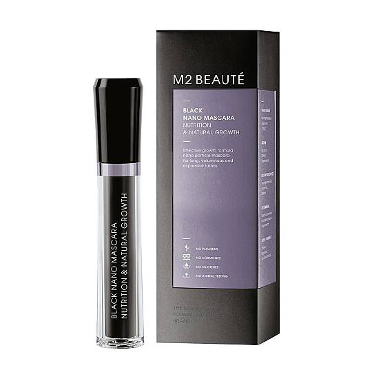 M2 Beaute Black Nano Mascara Besleyici ve Doğal Uzama Sağlayan Maskara - 2
