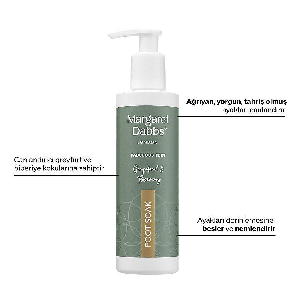 Margaret Dabbs London Foot Soak Ayak Yıkama Jeli Greyfurt ve Biberiye 200 ml - 3