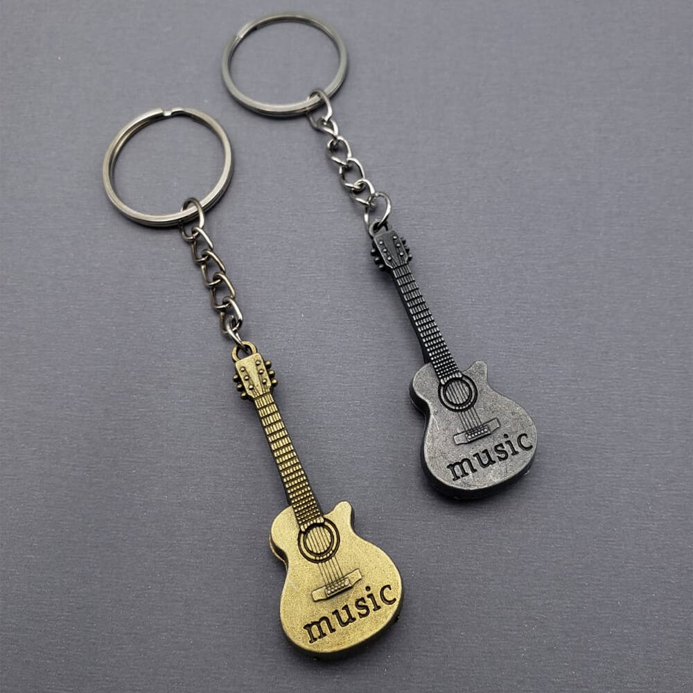 Metal Gitar Anahtarlık - 1