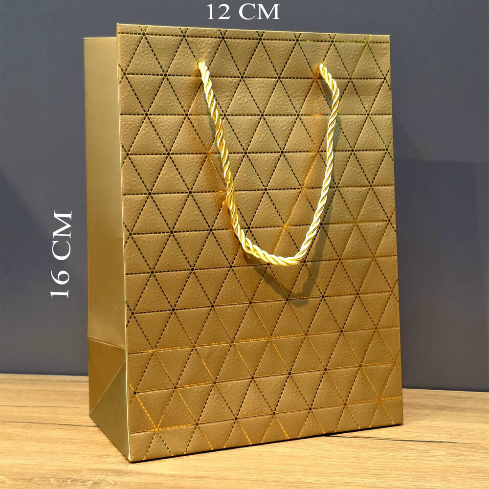 Mini Boy Gold Karton Hediye Çantası - 1