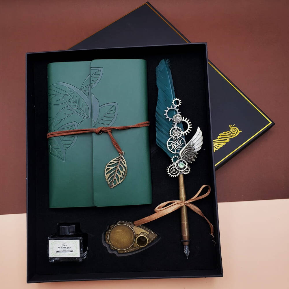Mürekkepli Divit Kalem Ve Defter Set - 1