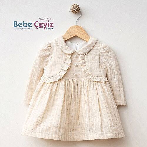MYMİO BABY Elbise Çizgili Müslin