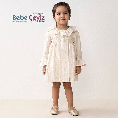 MYMİO BABY Elbise Çizgili Müslin - 2