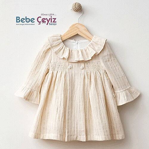 MYMİO BABY Elbise Çizgili Müslin